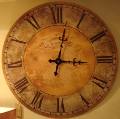 Clock with an aged p